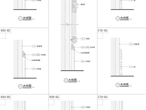  踢脚线天花角线装饰线CAD图库 