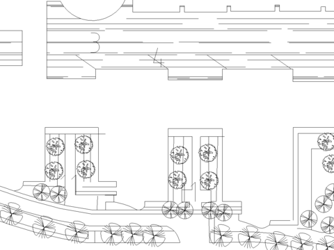  西现代园林设计CAD平面图 