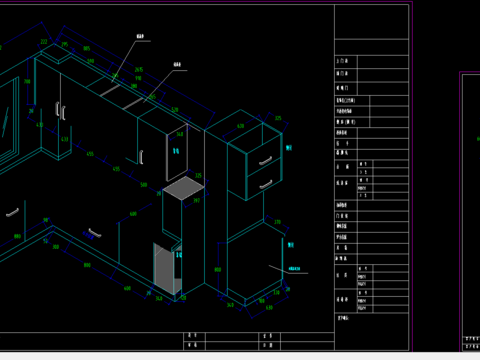  橱柜cad立面图 