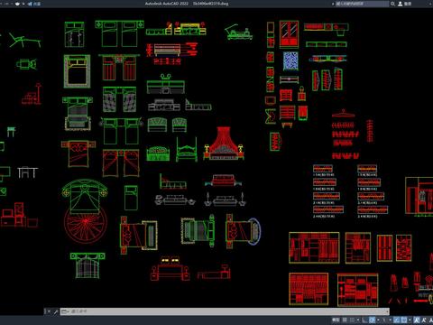  衣柜 床 软装CAD施工图 