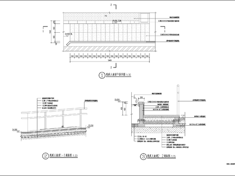  残疾人坡道cad大样图 