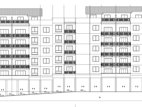  营山县荣泰春天1号楼建筑CAD施工图 