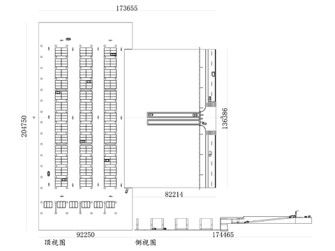  带坡道的地下停车场cad施工图 