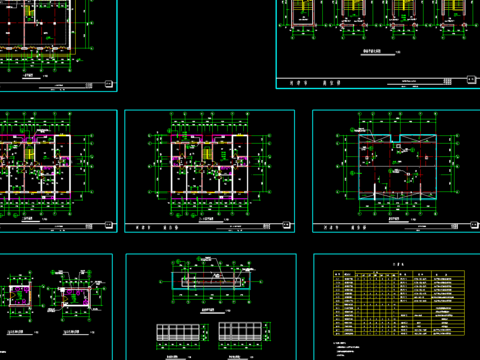  居民楼cad平面图 