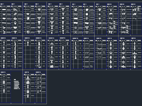  欧式庭院cad构件 
