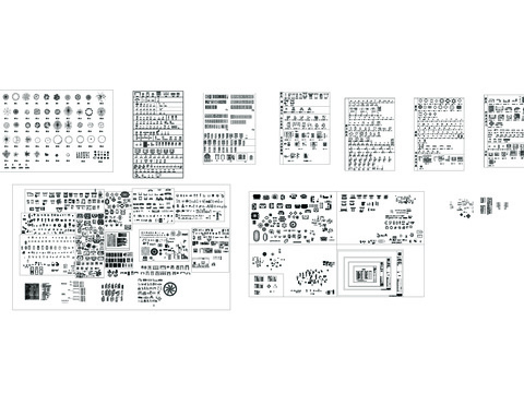  室内常用平立面CAD图库 