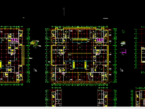  大型超市cad平面图 