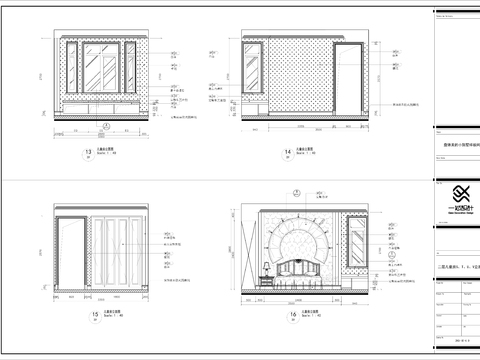  欧式家装cad施工图 
