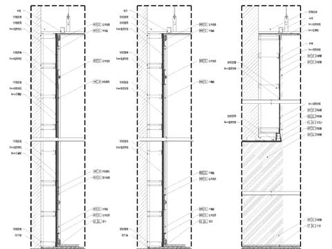  酒店大堂墙身cad大样图 