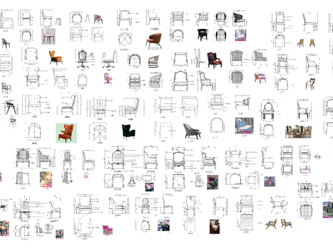  椅子CAD图库 