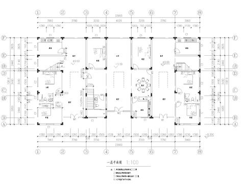  农村客家民居楼建筑CAD施工图 