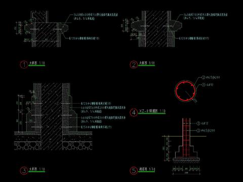  欧式穹顶铁艺花饰亭子设计cad施工图 