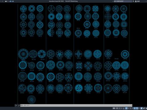  圆形拼花CAD图库 