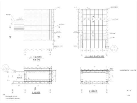  屋顶铝复合板装饰造型方盒cad大样图 