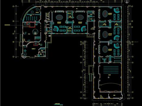  幼儿园室内cad施工图 