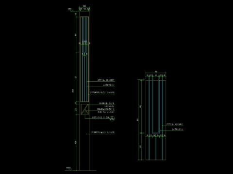  新中式庭院灯及草坪灯CAD施工图 