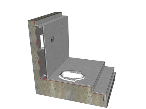  暗水箱蹲便器cad大样图 