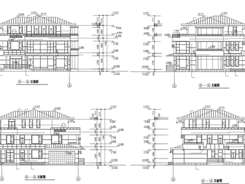  別墅 農(nóng)村別墅cad施工圖 