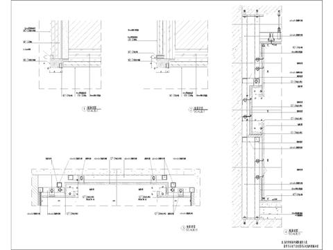  样板豪宅石材干挂cad大样图 