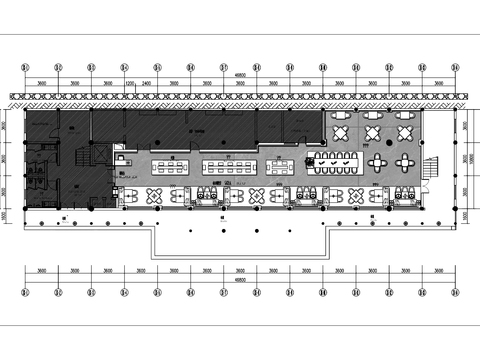  酒店餐厅cad平面图 