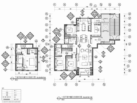  样板房cad平面图 