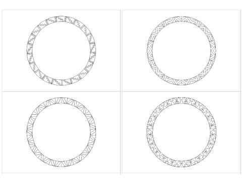  120种圆形边框cad图库 