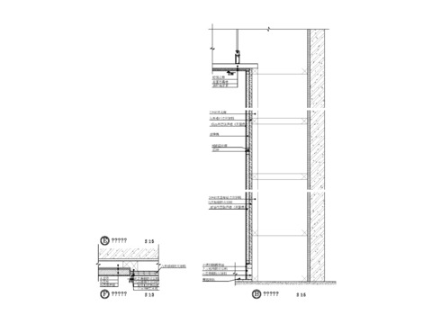  软包横剖cad节点大样图 