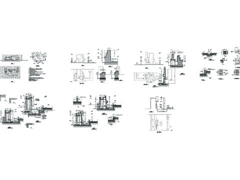  跌水细部CAD节点大样 