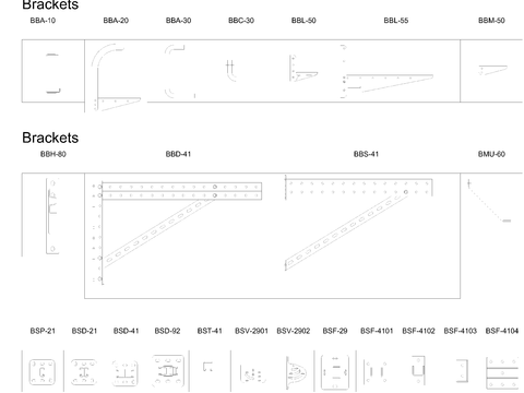  各种型材CAD图库 