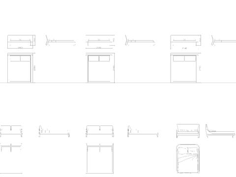  国外高端CAD模块系列之床具cad图库 