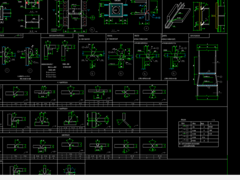  高层钢框架大厦焊接节点大样 