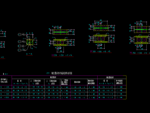  钢支撑斜杆杆端连接件节点图 