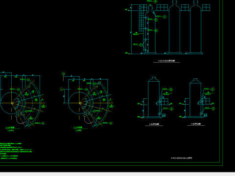  环形钢平台节点构造CAD详图 