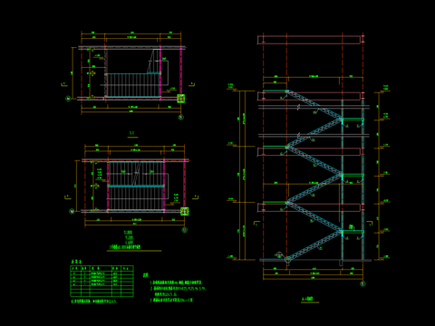  弧形钢梯CAD施工图 