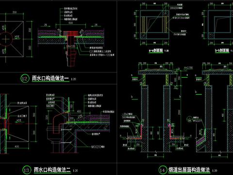  建筑构造cad大样图 