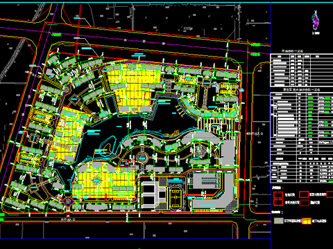  小区规划布置CAD施工图 