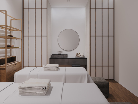  美容院SPA會(huì)所cad施工圖 