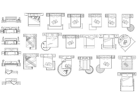  室内配套平立面CAD图块 