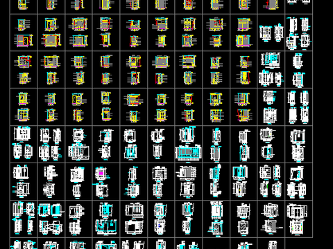  玄关隔断设计cad施工图 