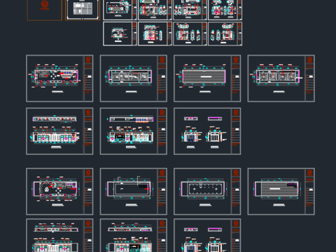  酒柜吧台cad图库 