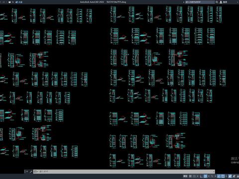  超高衣柜CAD施工图 
