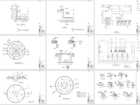  旱地喷泉和机房水处理CAD节点大样 