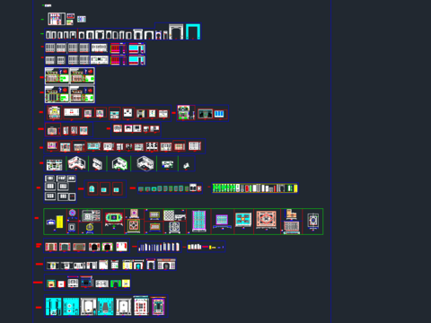  整木定制家居cad模块合集 