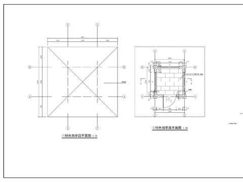  現(xiàn)代小區(qū)崗?fù)ad施工圖 