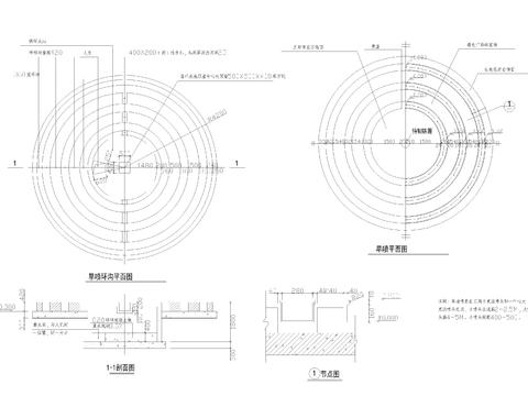  旱喷水景cad大样图 