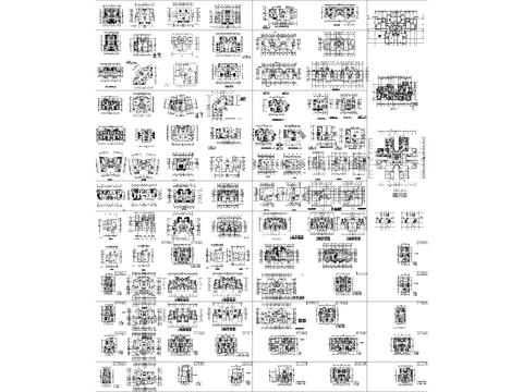  住宅戶形平面圖CAD圖庫(kù) 