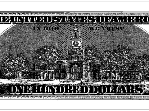  美元纸钱cad立面图 