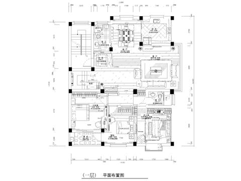  四百平別墅全套裝修cad施工圖 