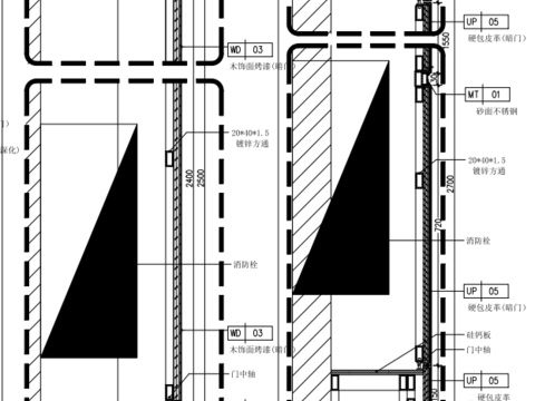  消防栓双开节点大样 