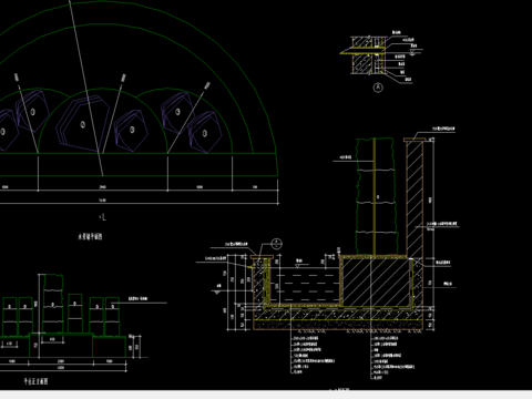  水景墙节点大样 